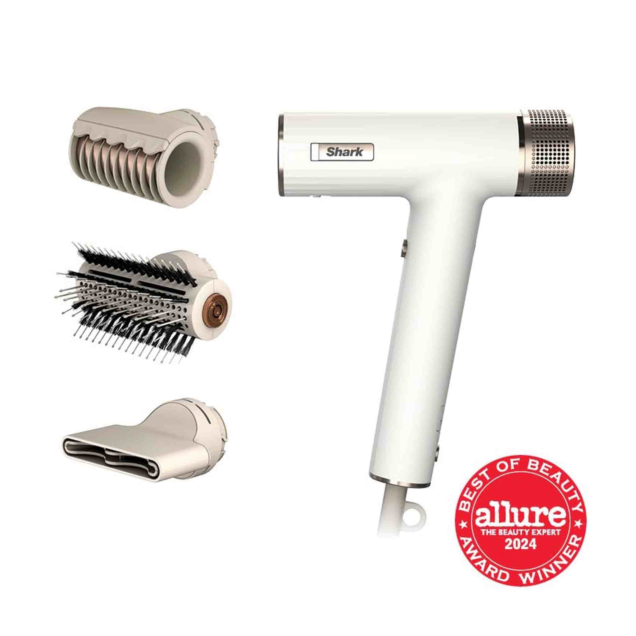Shark Hair Dryer | SpeedStyle | No Heat Damage Hair Styling Tool | 3 Styling Tools Included | Portable & Powerful Blow Dryer | Best for Straight & Wavy Hair | Silk | HD331 - Reconditioned
