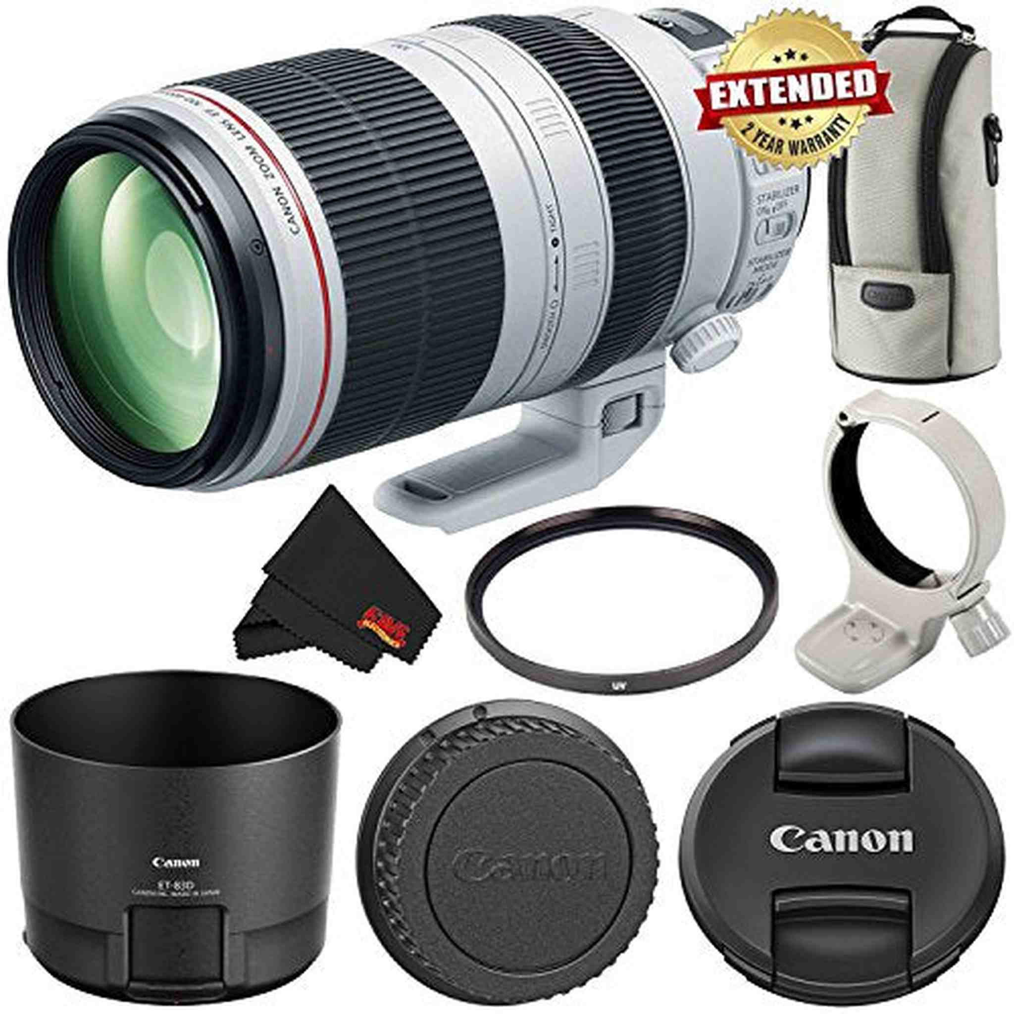 Canon EF 100-400mm f/4.5-5.6L is II USM Lens International Version 9524B002 - Starter Bundle - Used Canon