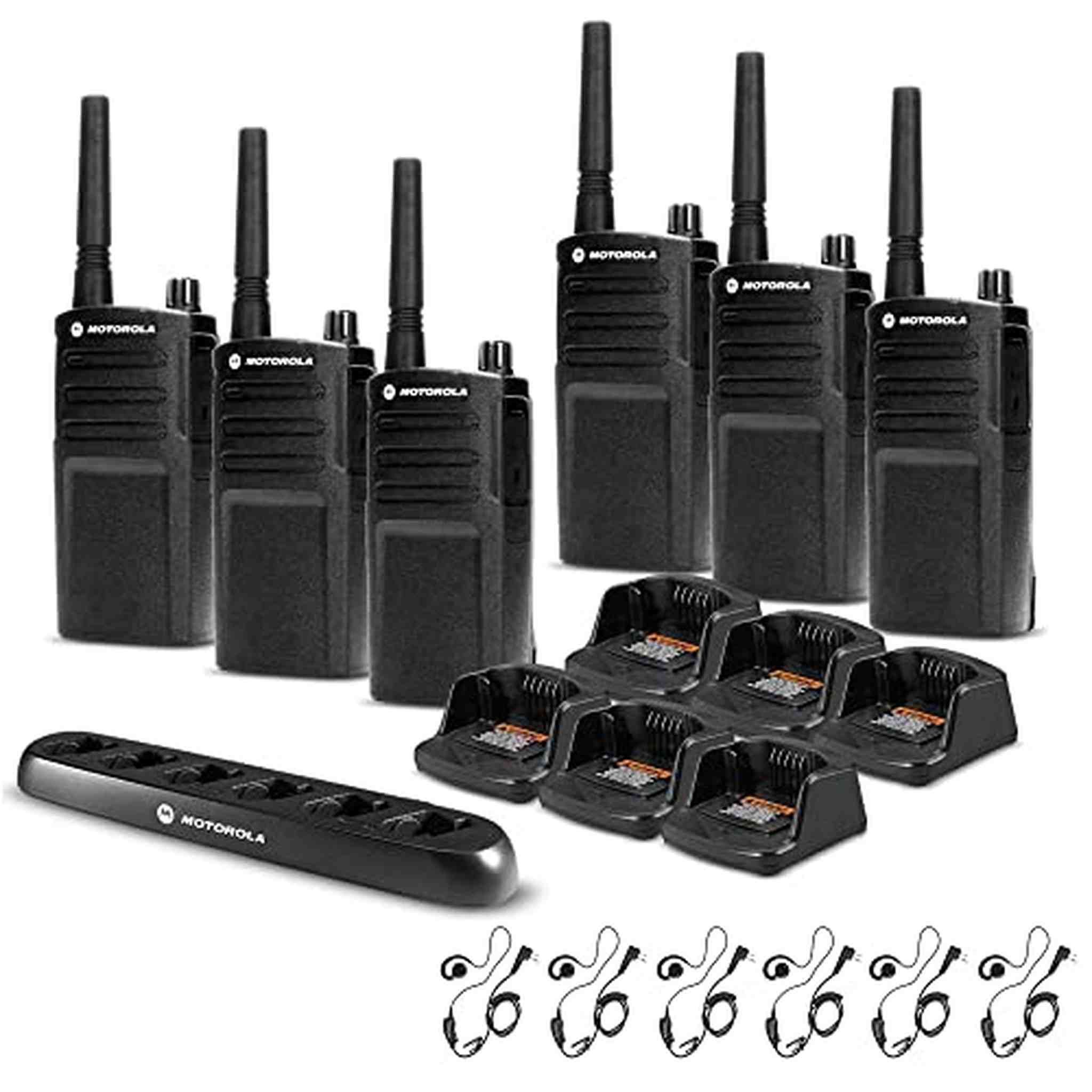 6 x Motorola RMU2040 On-Site 2-Way Radio RMU2040 - 6 Pack With Mics Bundle Motorola Solutions