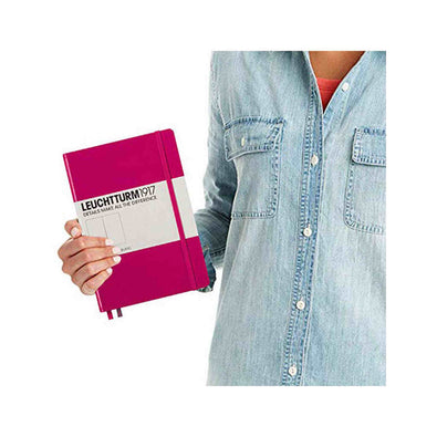 LEUCHTTURM1917 - Medium A5 Plain Hardcover Notebook Berry - 251 Numbered Pages