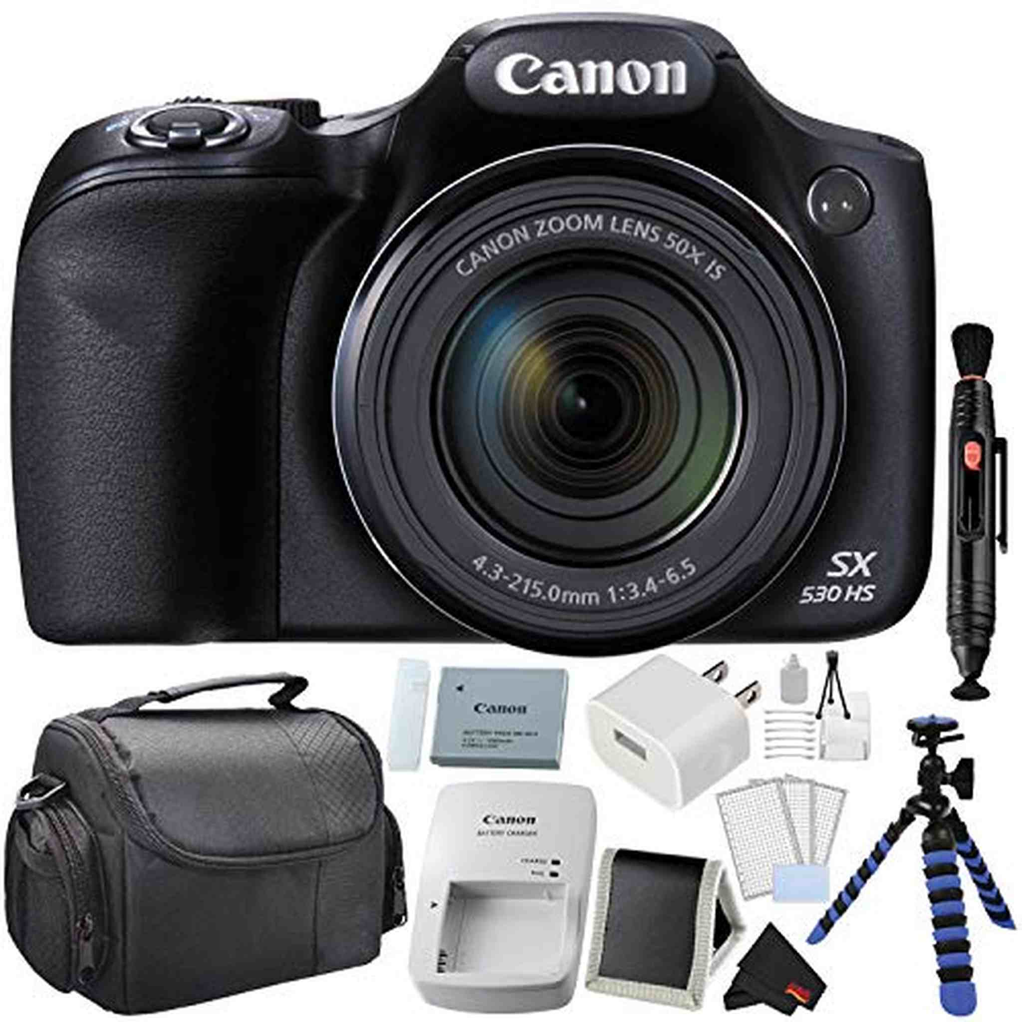 Canon PowerShot SX530 HS Digital Camera 50X Optical Zoom Bundle with 64GB Memory Card Canon