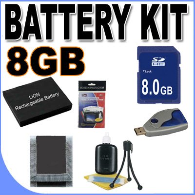 KLIC-7004 Lithium Ion Battery BigVALUEInc Accessory Saver 8GB Bundle for Kodak Zi8 Pocket Video Camera
