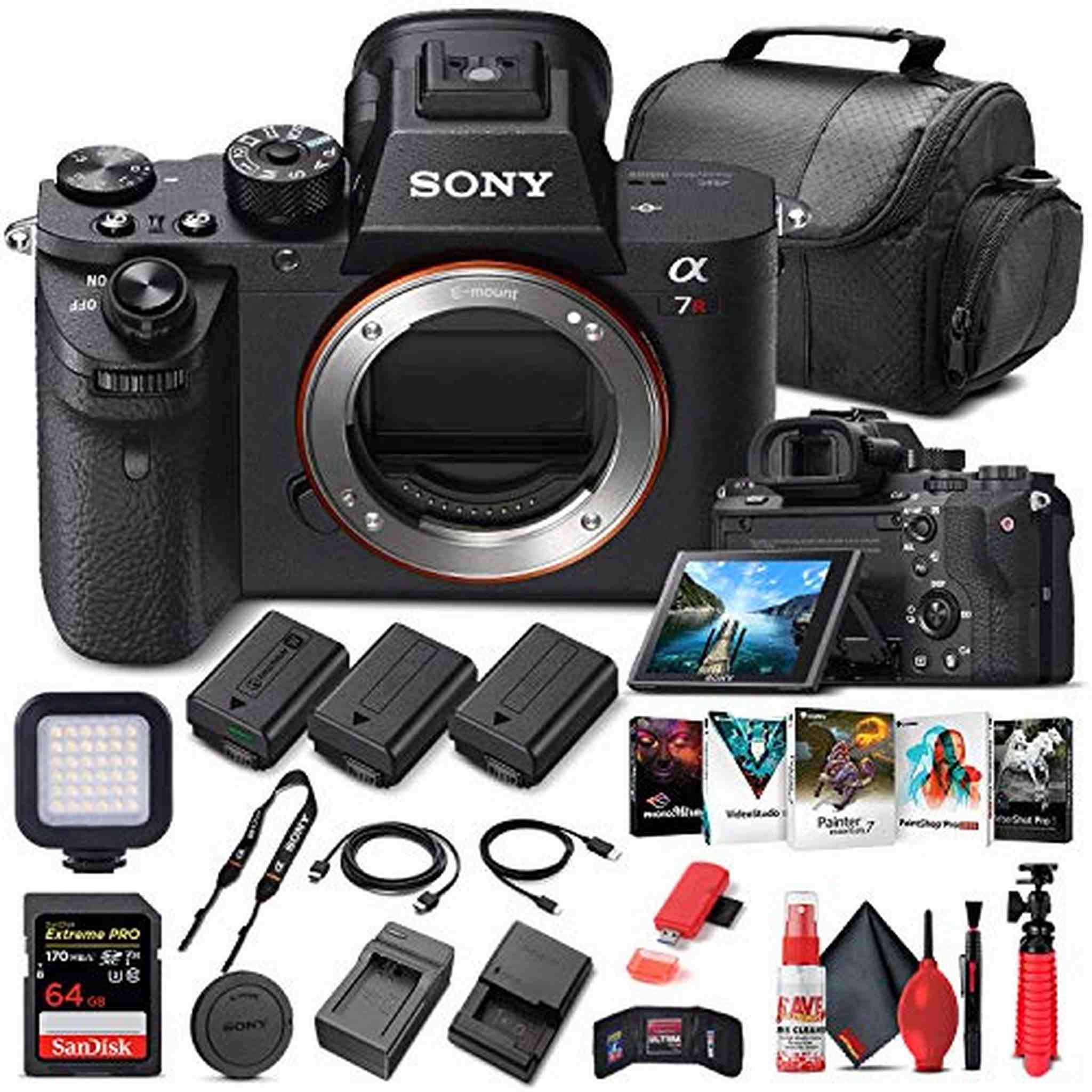 Sony Alpha a7R II Mirrorless Camera Body Only ILCE7RM2/B - Advanced Bundle - Reconditioned Sony
