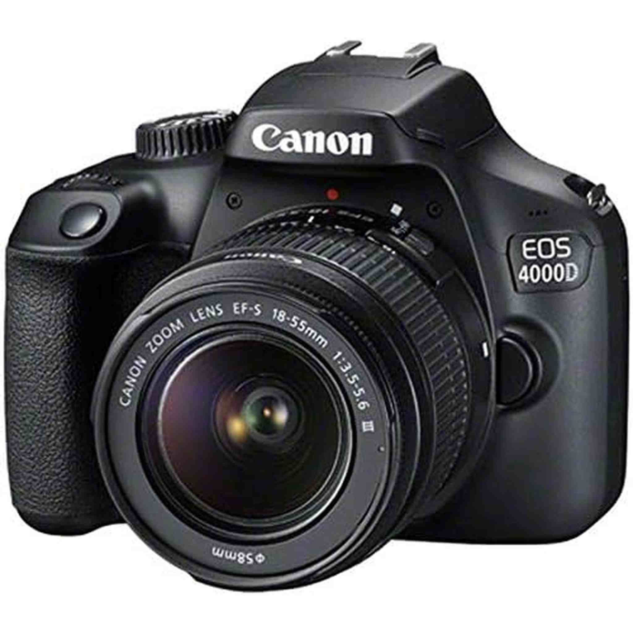 Canon EOS 4000D DSLR Camera with 18-55mm Lens + EOS Bag + Sandisk Ultra 64GB Card + Cleaning Set And More International Model - Reconditioned Canon