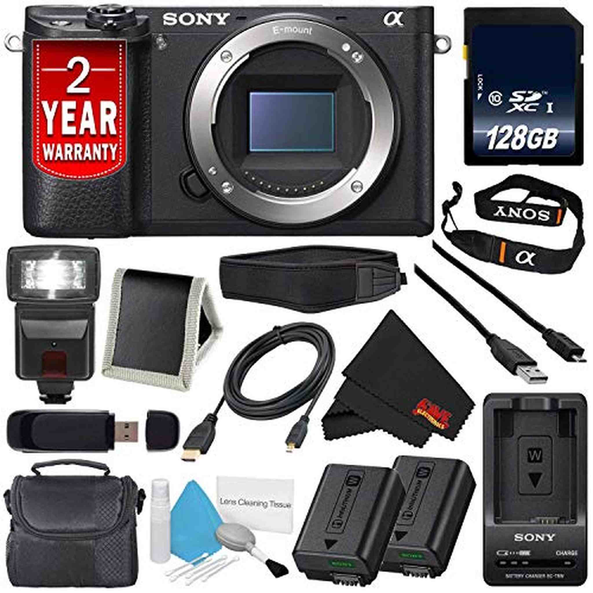 Sony Alpha a6300 Mirrorless Digital Camera International Model + NP-FW50 Replacement Lithium Ion Battery + External Ra - Used Sony