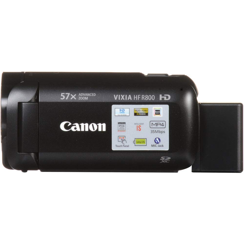 Canon VIXIA HF R800 Camcorder Black Standard Accessory Bundle