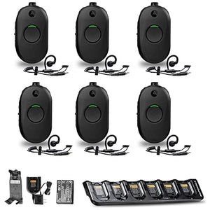 6 x Motorola CLP1010e 1-Channel 2-Way UHF Radio + Multi-Unit Charger + More
