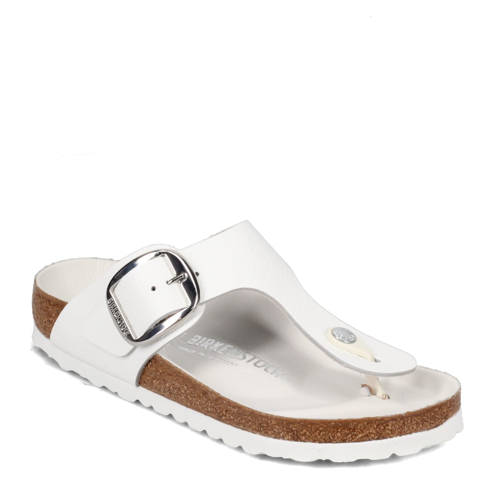 Birkenstock Women's Gizeh Big Buckle Sandals, White, 7 Medium US
