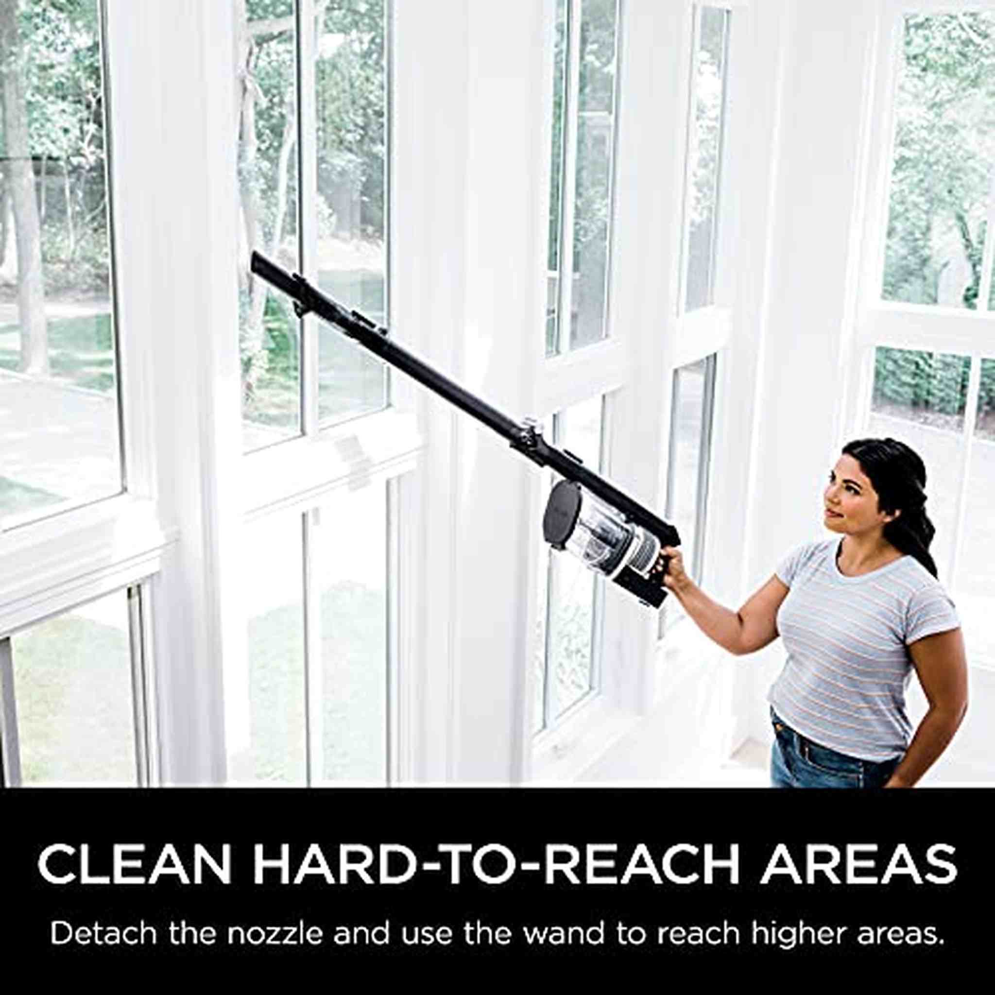 Shark IZ682H Vertex Pro Cordless Stick Vacuum with IQ Display, DuoClean PowerFins & MultiFLEX, Extra Battery, Crevice Tool, Pet Multi-Tool & Anti-Allergen Dusting Brush, 120min Runtime, Black Shark