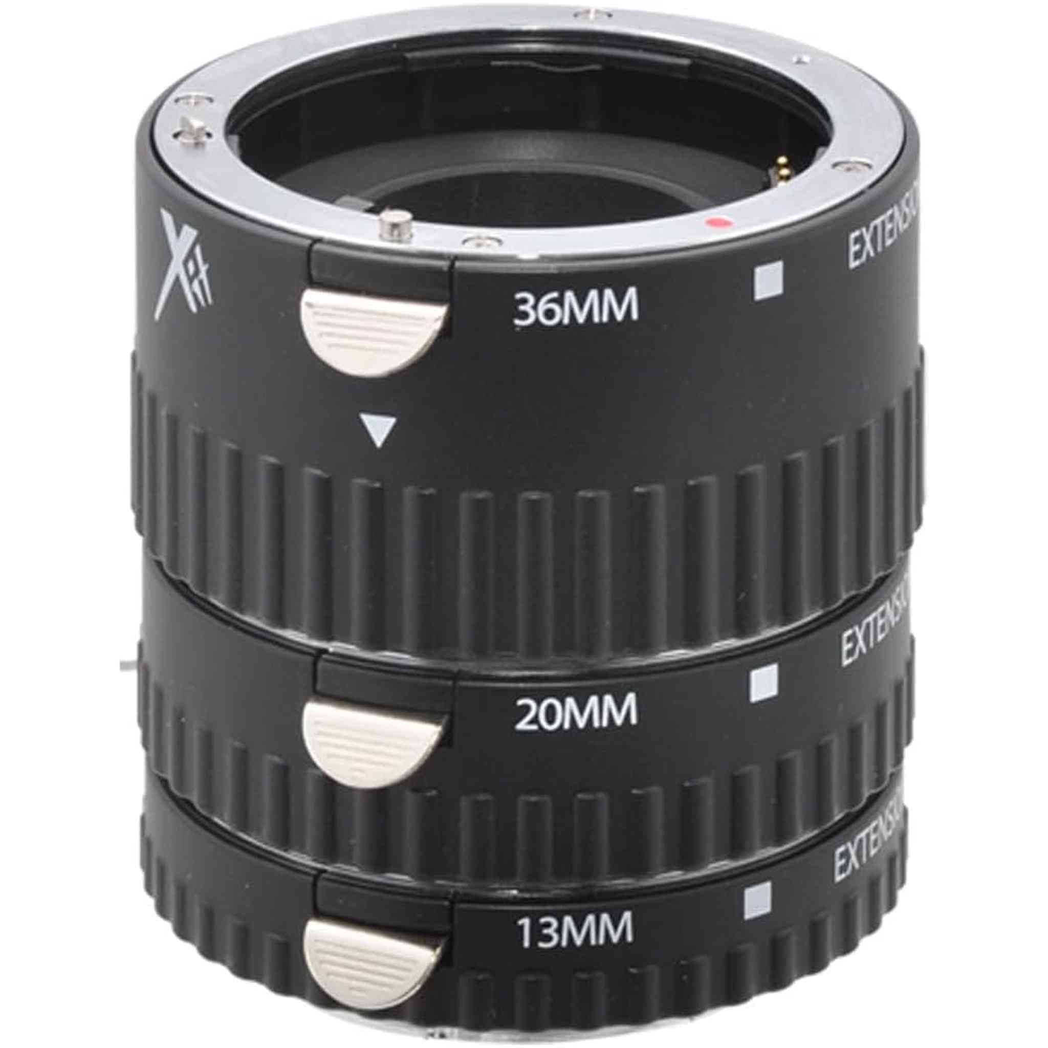 Xit XTETS Auto Focus Macro Extension Tube Set for Sony SLR Cameras Black