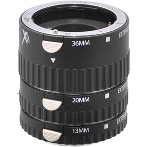 Xit XTETS Auto Focus Macro Extension Tube Set for Sony SLR Cameras Black
