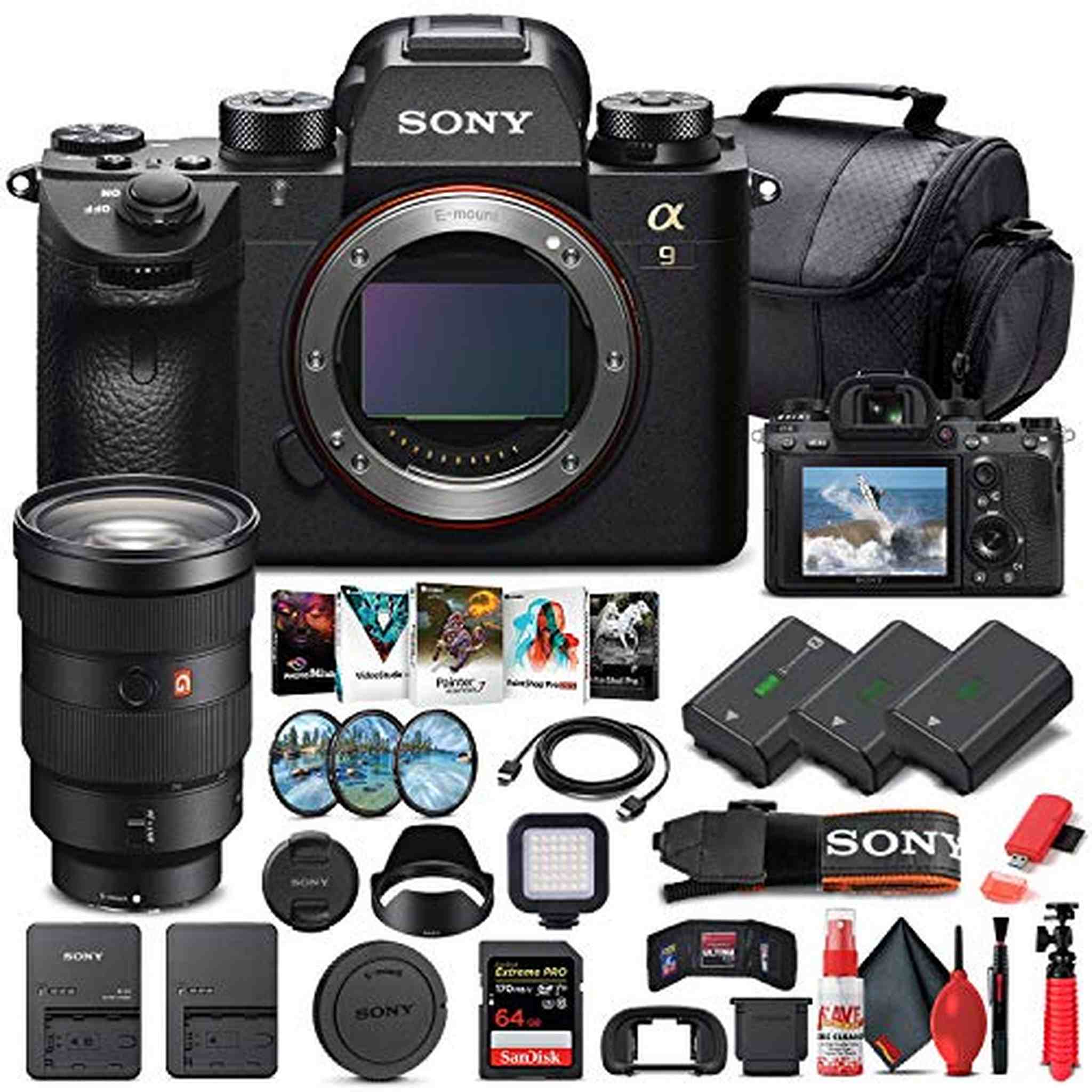 Sony Alpha a9 II Mirrorless Camera W/ Sony FE 24-70mm Lens - Advanced Bundle - Reconditioned Sony