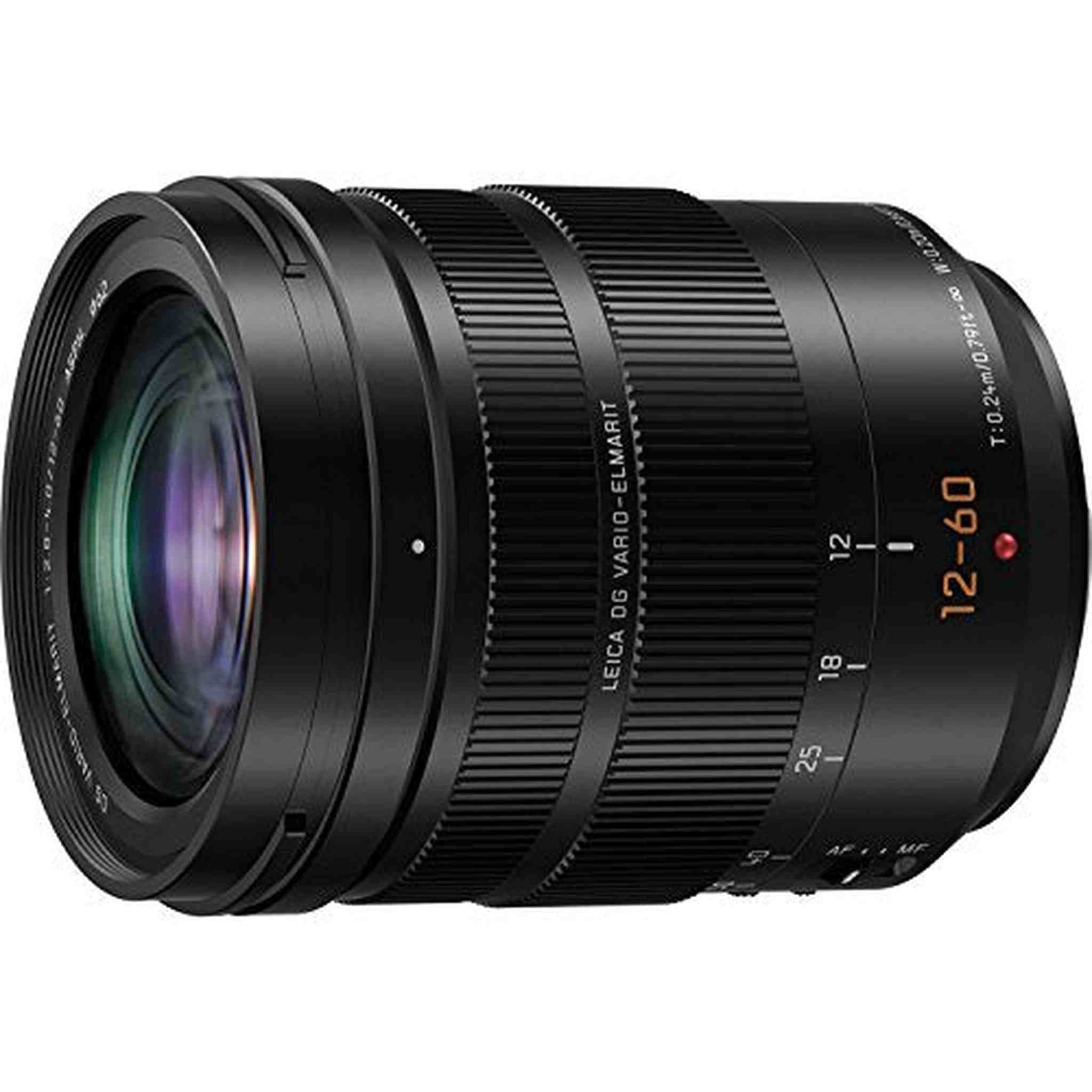 PANASONIC LUMIX G LEICA DG VARIO-ELMARIT PROFESSIONAL LENS, 12-60MM, F2.8-4.0 ASPH, MIRRORLESS MICRO FOUR THIRDS, POWER O.I.S, H-ES12060 - Reconditioned Panasonic