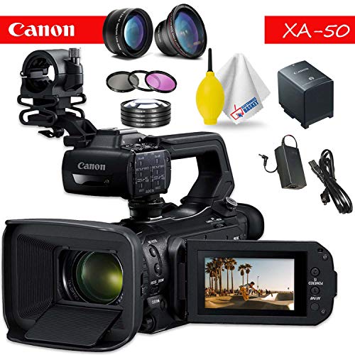 Canon XA50 Professional UHD 4K Camcorder Intermediate Accessory Bundle