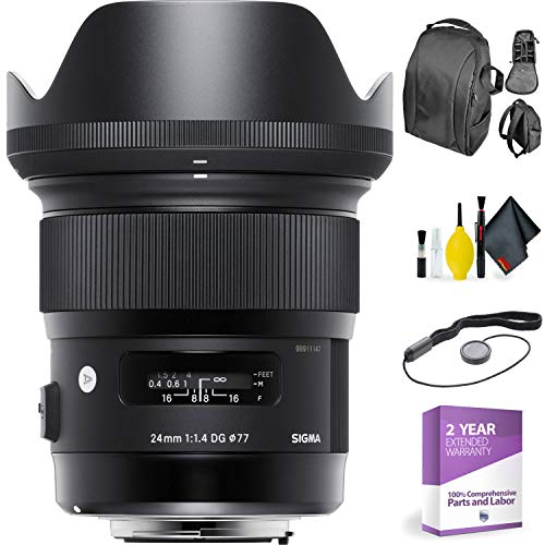 SIGMA 24mm f/1.4 DG HSM Art Lens for Nikon + Deluxe Lens Cleaning Kit