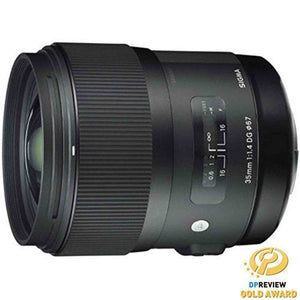 Sigma 340101 35mm F1.4 DG HSM Lens for Canon Black Renewed - Reconditioned Sigma