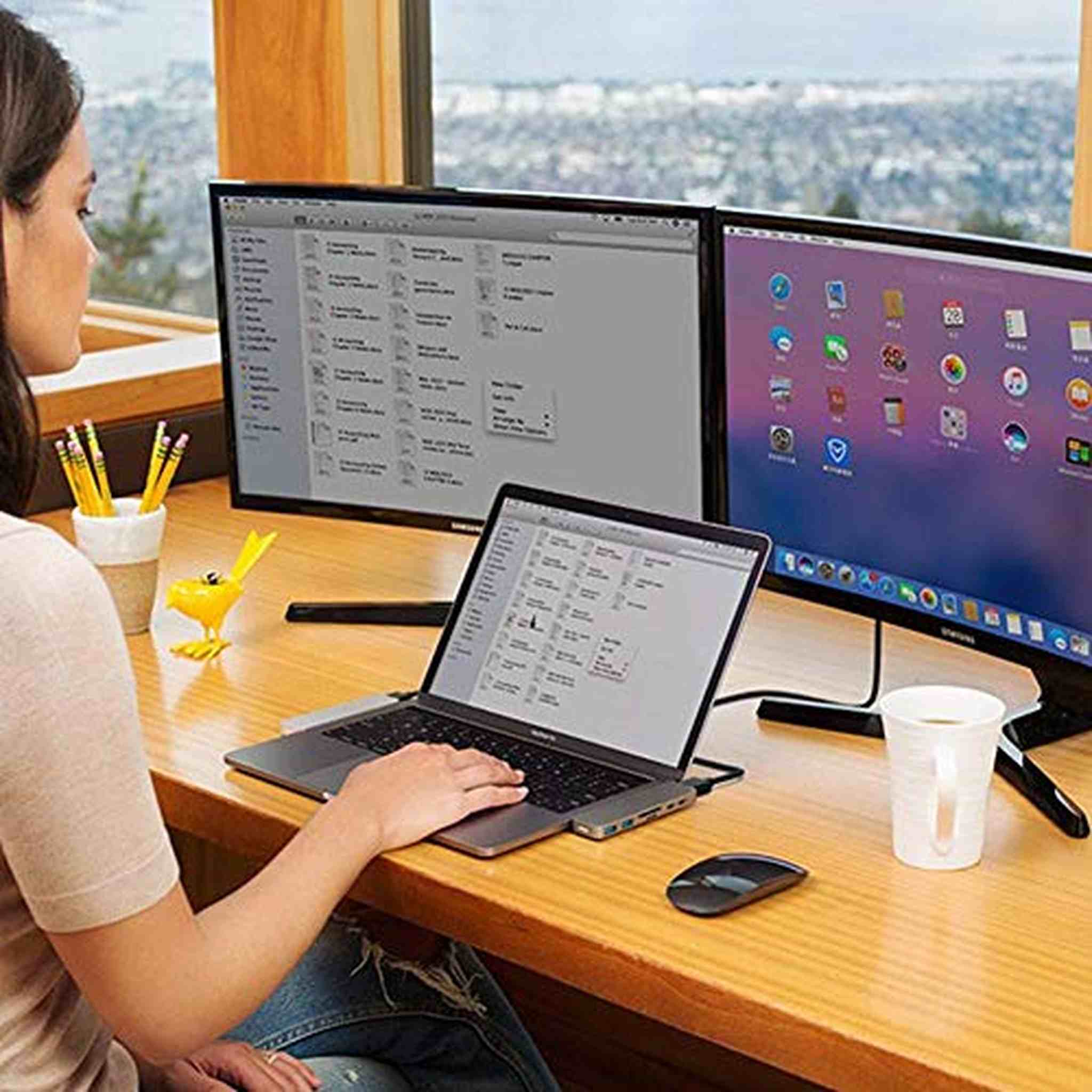 HyperDrive 7in2 USB C Hub, Type-C Dual Hub Adapter for MacBook, iPad, & USB-C Devices