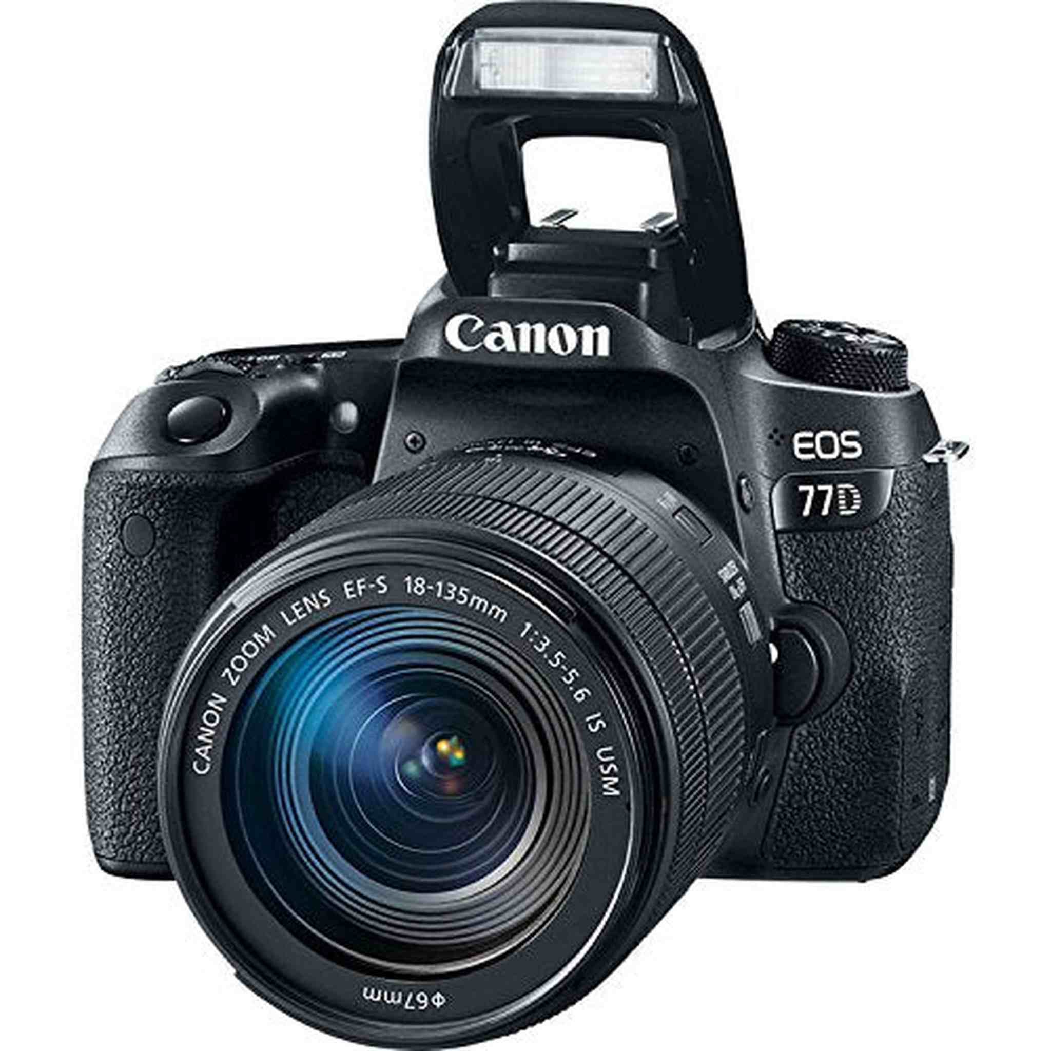 Canon EOS 77D DSLR Camera with 18-135mm Lens Bundle w/ 9 Piece Filter Kit + Bonus 10-18mm Lens International Model Canon
