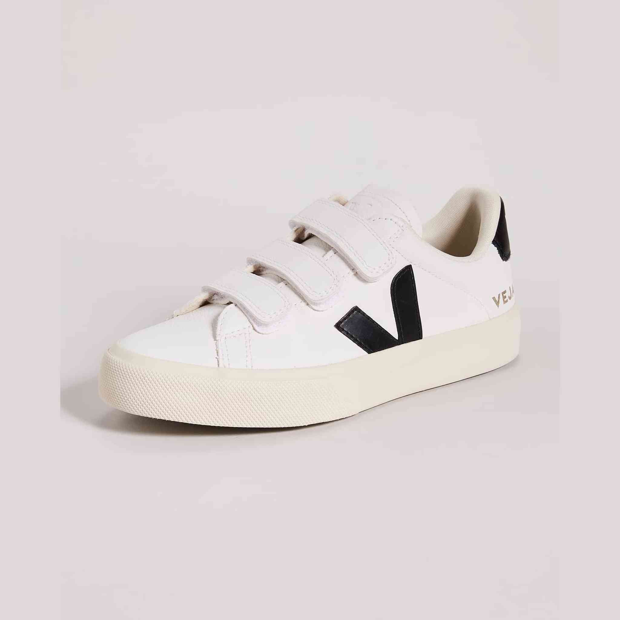 Veja Women's Recife Logo Sneakers, Extra White/Black, 10 Medium US