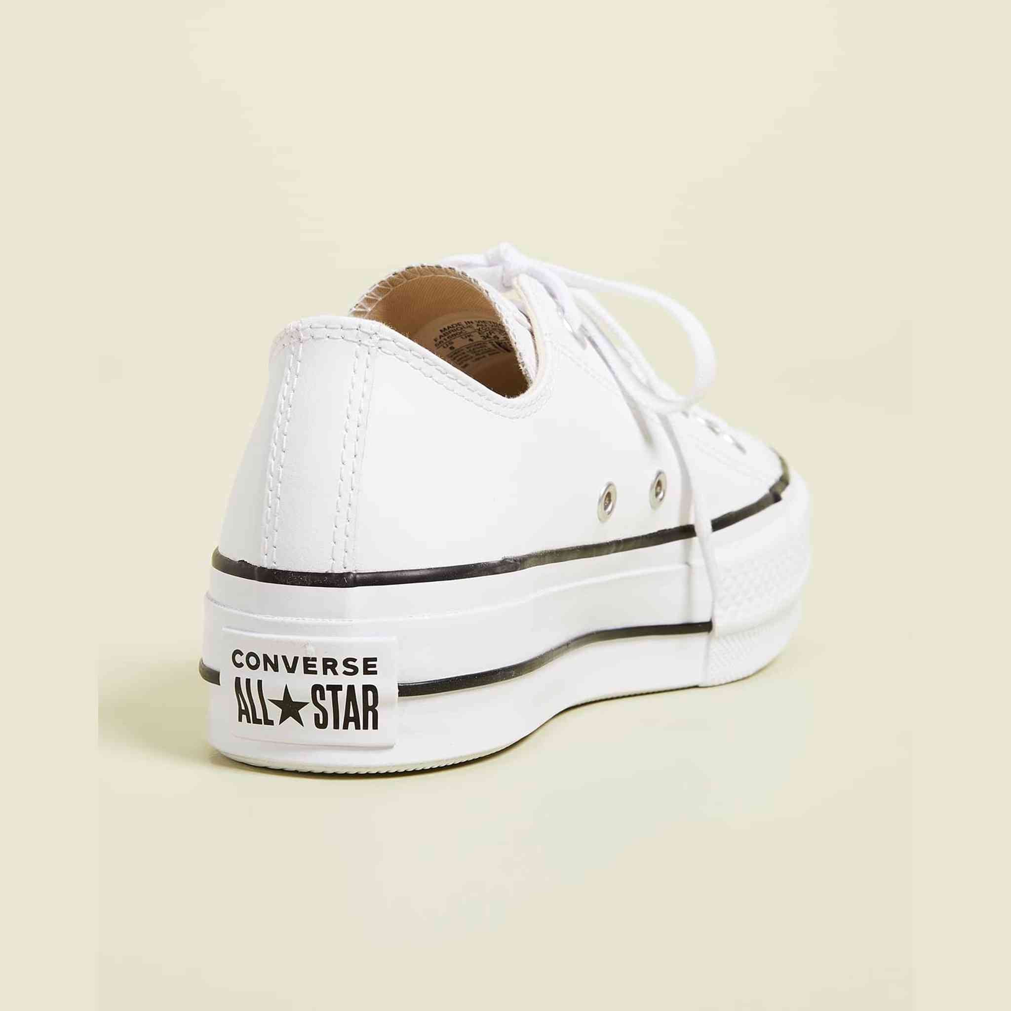 Converse Women's Chuck Taylor All Star Lift Clean Sneaker, White/Black/White, 9.5