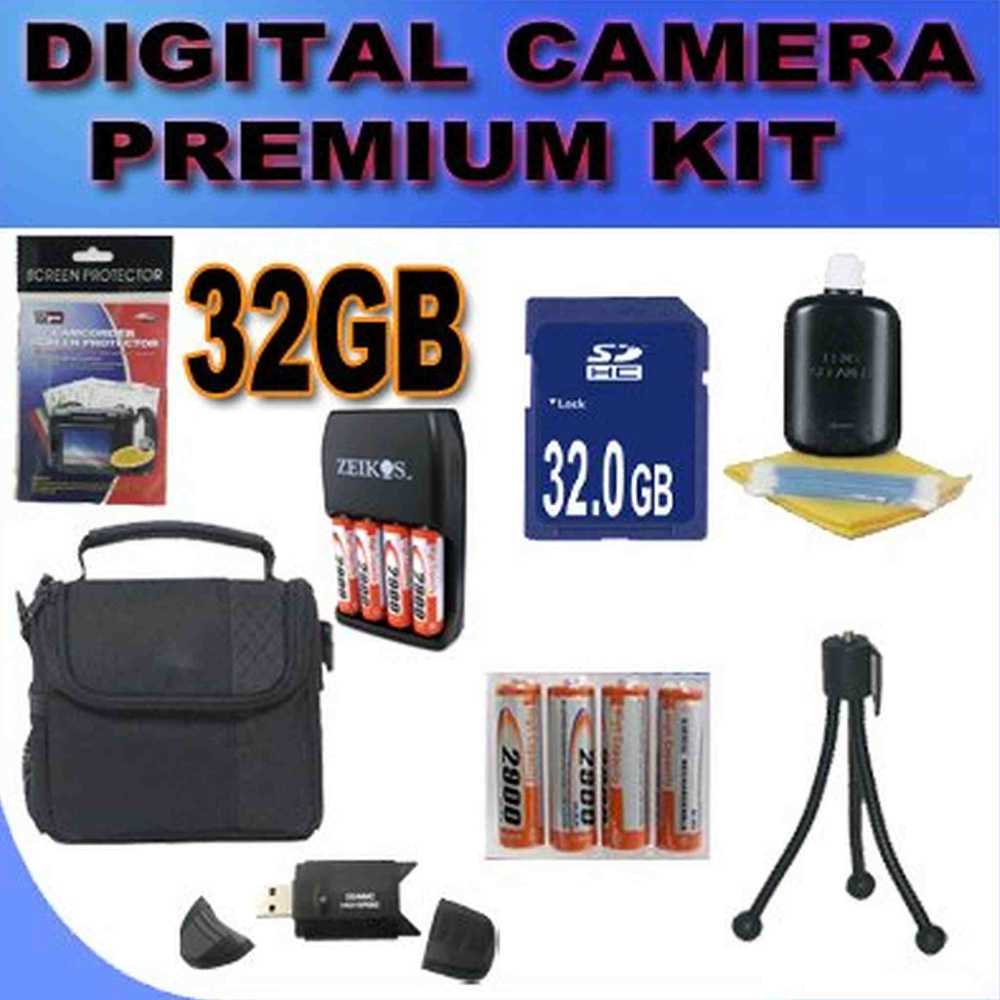 BigVALUEInc Accessory Saver 16GB NiMH Battery/Charger/Case/Tripod Bundle + More!!!!