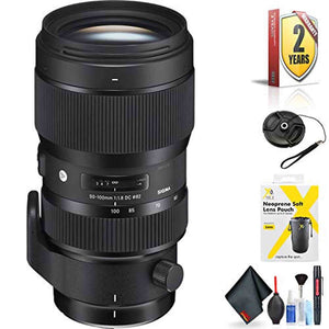 Sigma 50-100mm f/1.8 DC HSM Art Lens for Nikon F for Nikon F Mount + Accessories International Model with 2 Year Warran