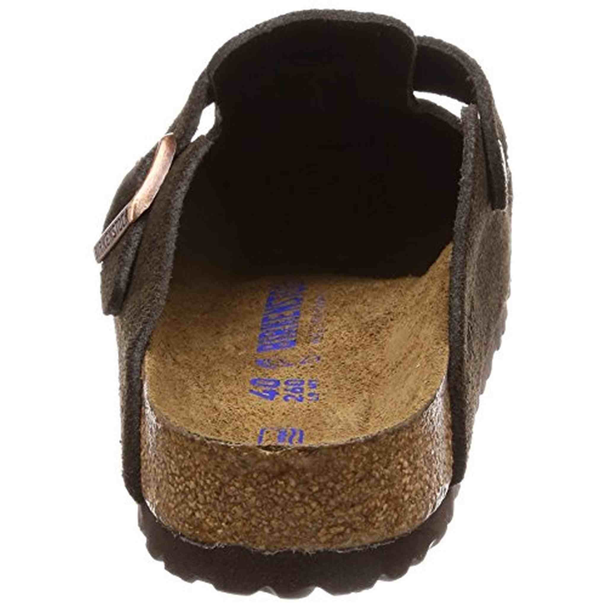 Birkenstock Womens Boston Sandals Summer Beach Flat Soft Foot Bed Clogs - Mocha - 8 Birkenstock