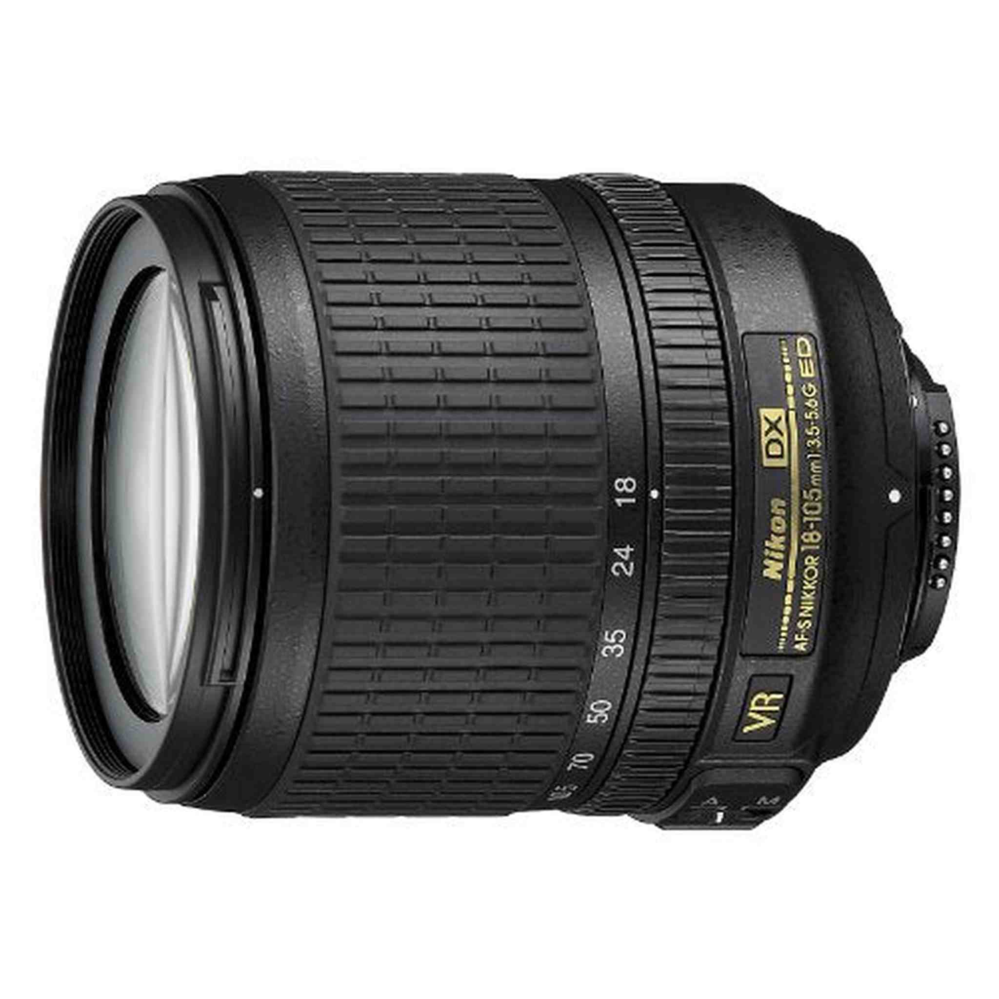 Nikon AF-S DX NIKKOR 18-105mm f/3.5-5.6G ED Vibration Reduction Zoom Lens with Auto Focus for Nikon DSLR Cameras - New - Used Nikon