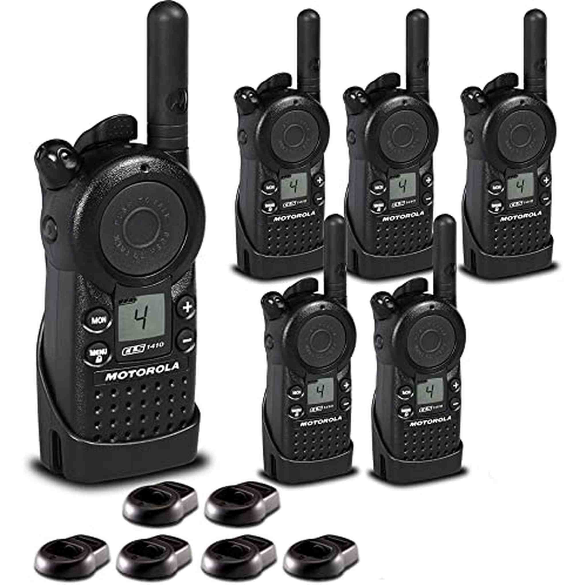 6 x Motorola CLS1410 UHF 1 W 4-Channel 2-Way Radio CLS1410 - 6 Pack Bundle Motorola Solutions
