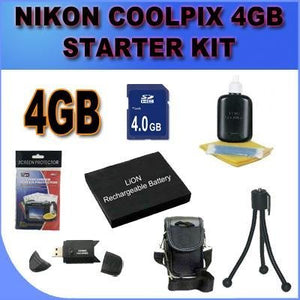BigVALUEInc Saver Nikon Accessory Bundle - Lithium Ion Battery for Coolpix S3000 S4000 And more Models + Flexible Mini Table Top Tripod + MORE!