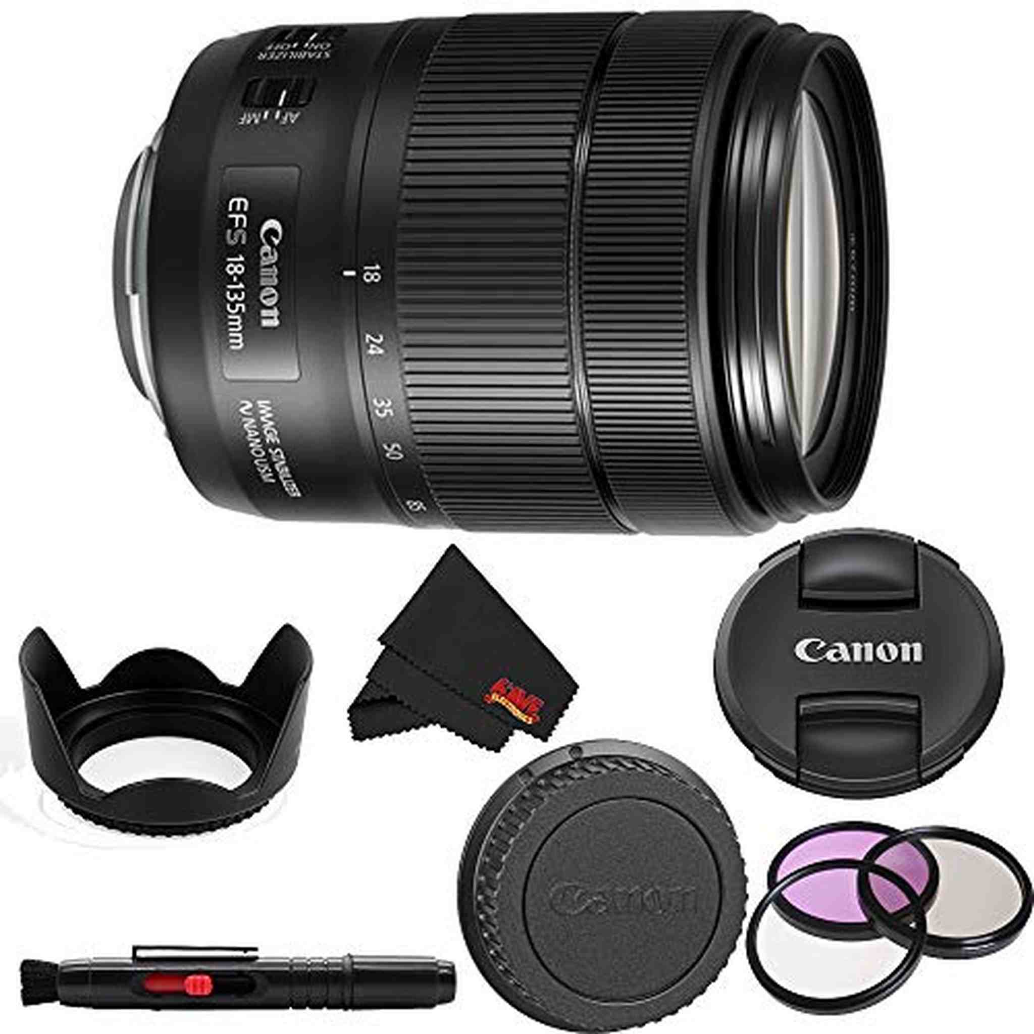 Canon EF-S 18-135mm f/3.5-5.6 is USM Lens International Model Standard Bundle Canon