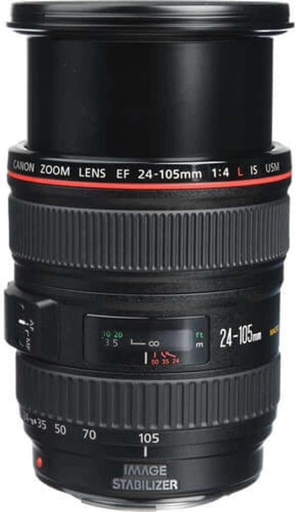 Canon EF 24-105mm f/4 L IS USM Lens for Canon EOS SLR Cameras - White Box Bulk Packaging