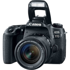 Canon EOS 77D DSLR Camera with 18-55mm Lens Bundle w/ 3 Piece Filter Kit + 50mm Lens International Model Canon