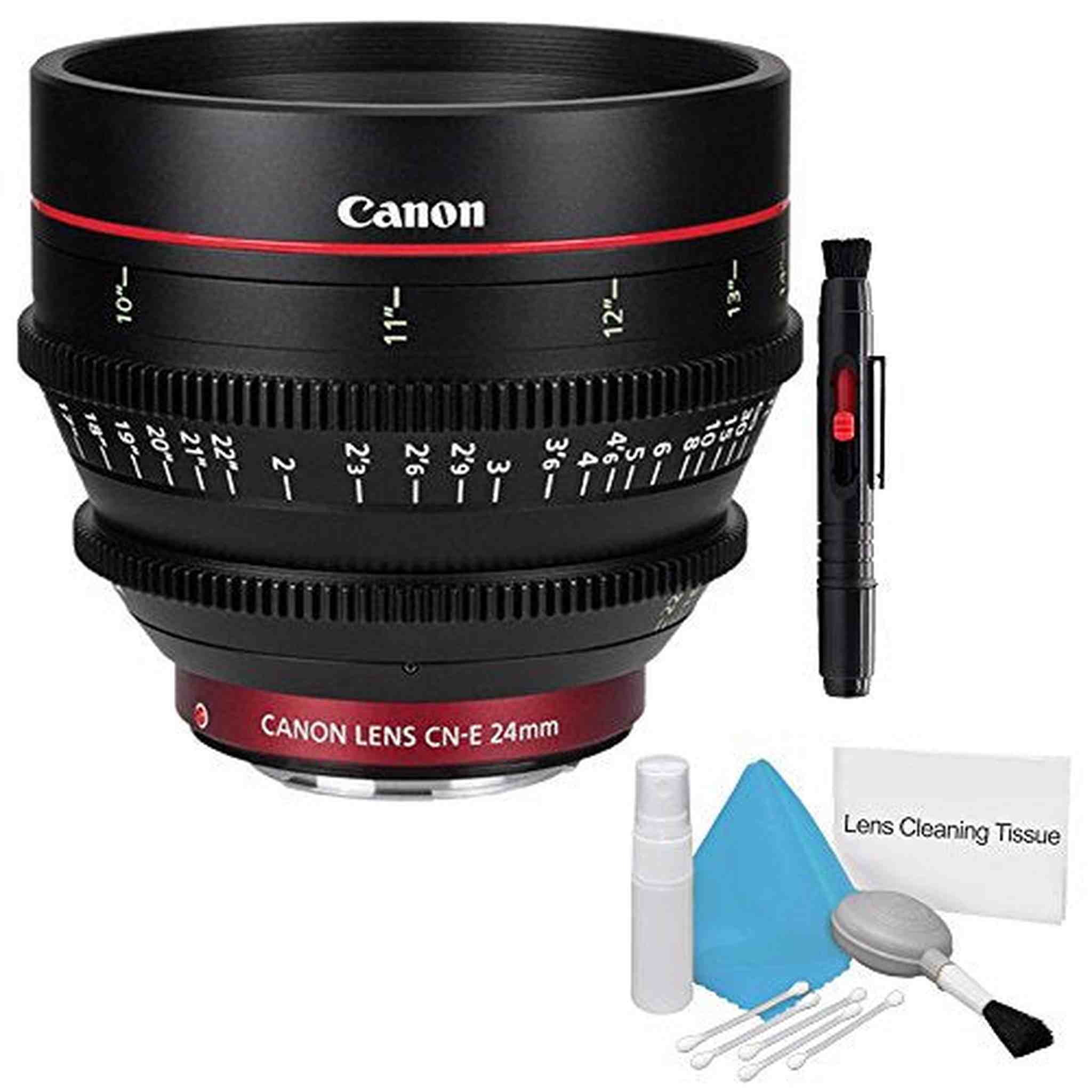Canon CN-E 24mm T1.5 L F Cine Lens International Model + Deluxe Cleaning Kit