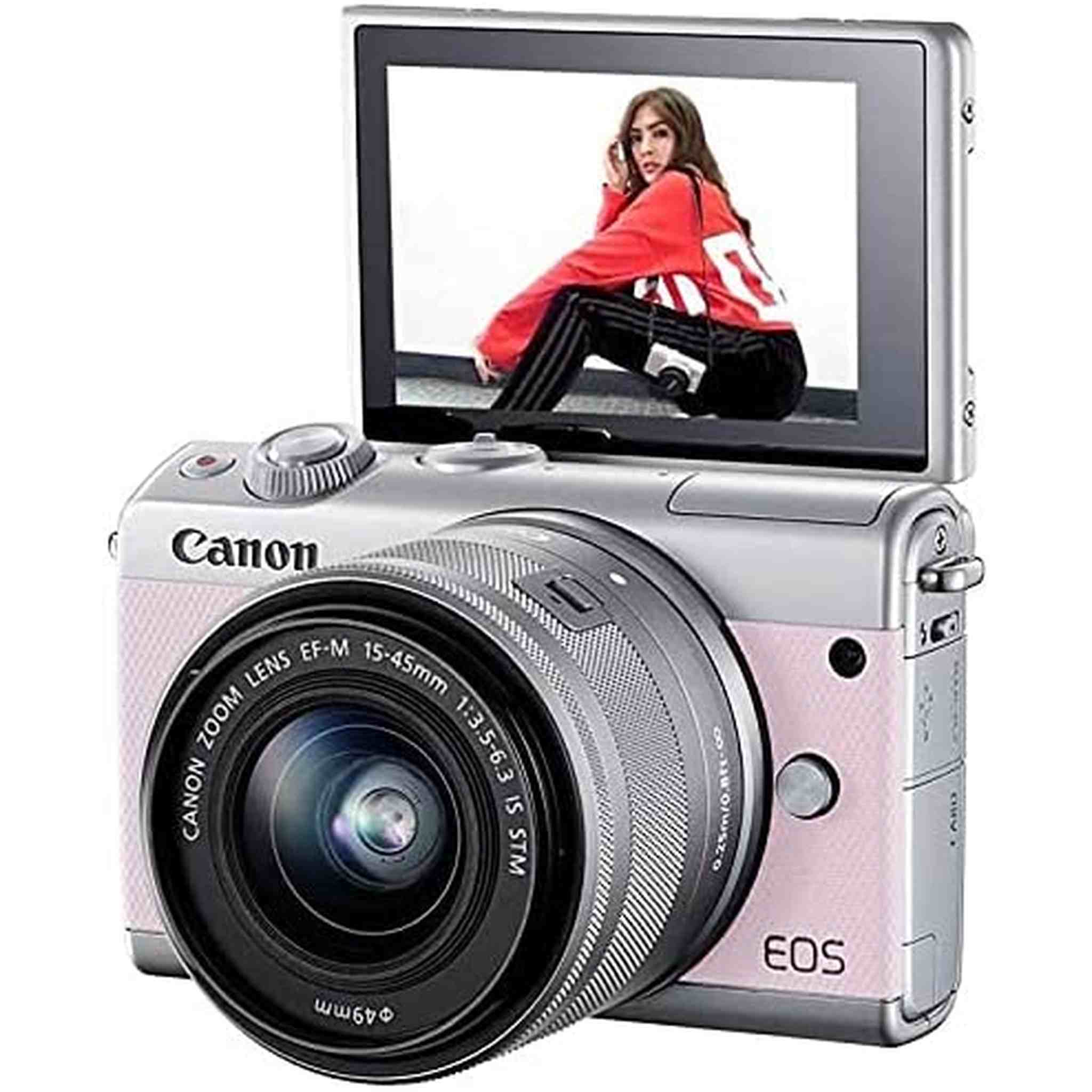 Canon EOS M100 Mirrorless Digital Camera with 15-45mm Lens Bundle