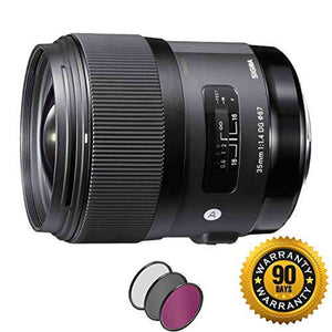 Sigma 35mm f/1.4 DG HSM Art Lens for Sony A with UV Filter Renewed - Reconditioned Sigma