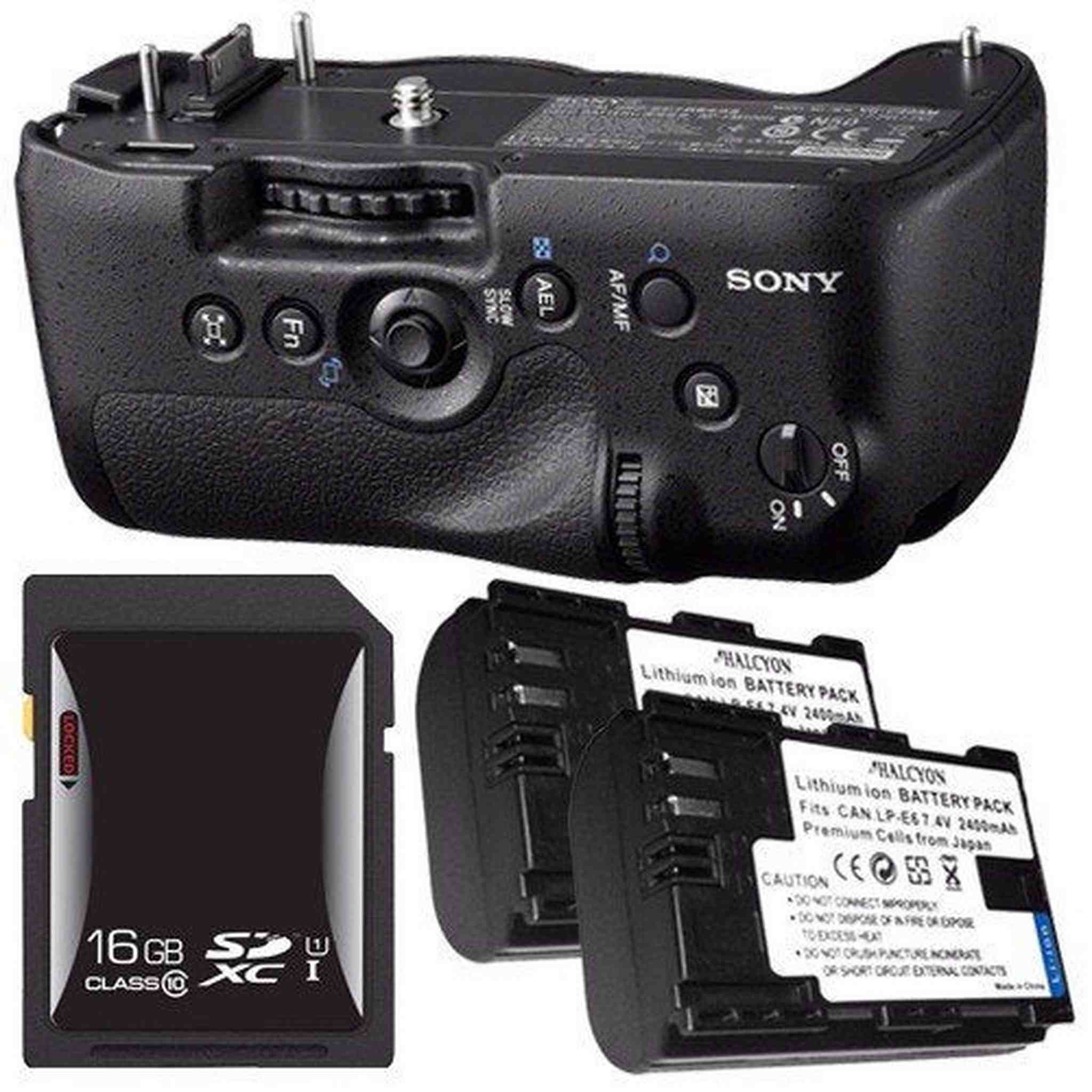 Sony Vertical Battery Grip for Alpha A99 DSLR Camera + NP-FM500H Battery + 16GB SDHC Card Saver Bundle