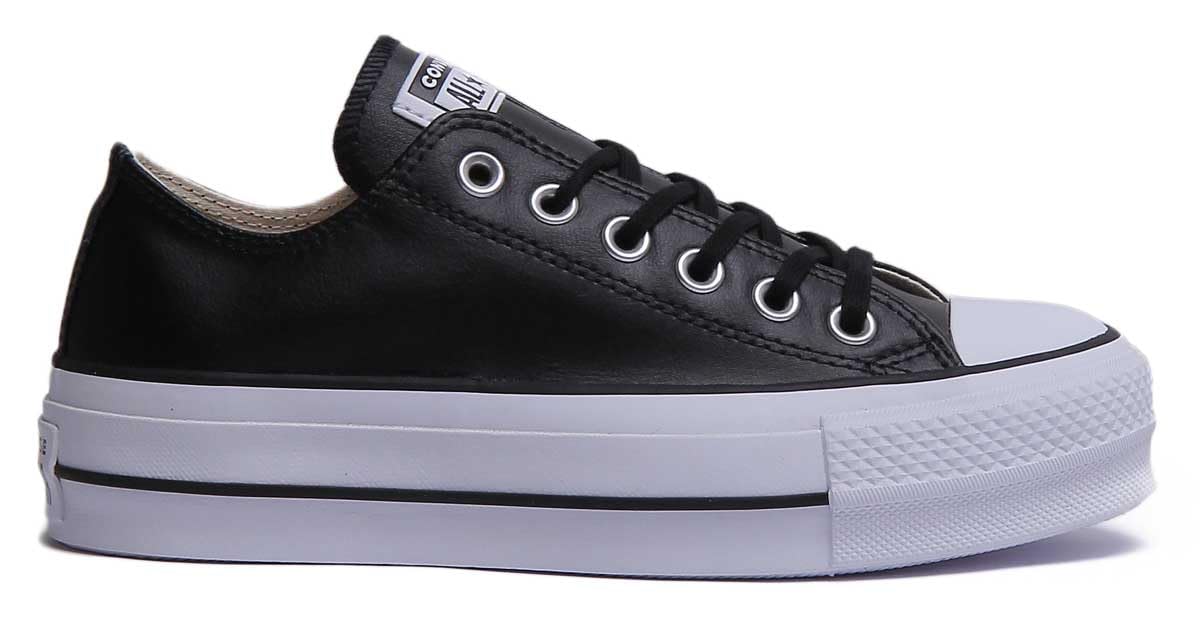 Converse Women's Chuck Taylor All Star Lift Clean Sneaker, Black/Black/White, 10