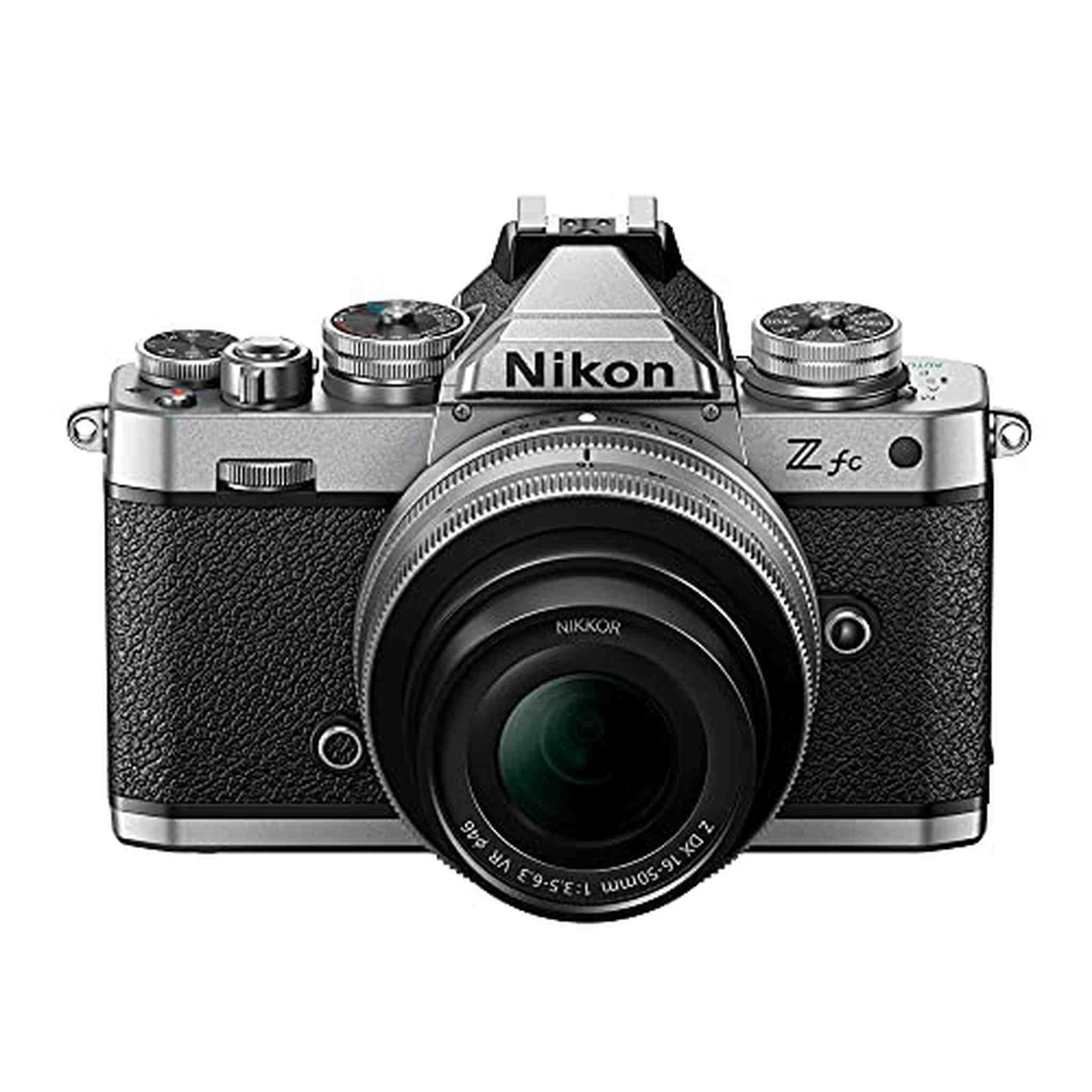 Nikon Z fc DX-Format Mirrorless Camera Body w/NIKKOR Z DX 16-50mm f/3.5-6.3 VR - Silver International Model