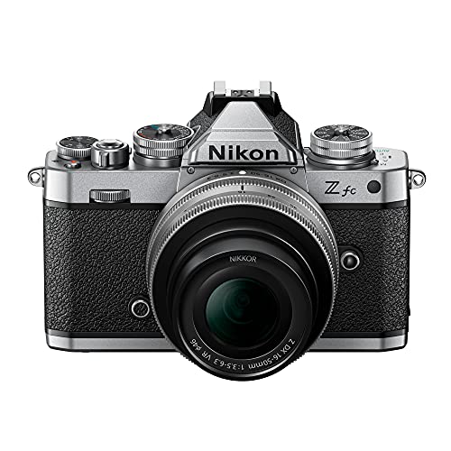 Nikon Z fc DX-Format Mirrorless Camera Body w/NIKKOR Z DX 16-50mm f/3.5-6.3 VR - Silver International Model