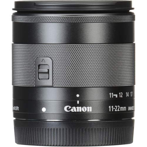 Canon EF-M 11-22mm F/4-5.6 is STM Lens for Canon Eos M, M2, M3, M5, M6, M1 M5 M10 Accessories (International Model + 2 Y