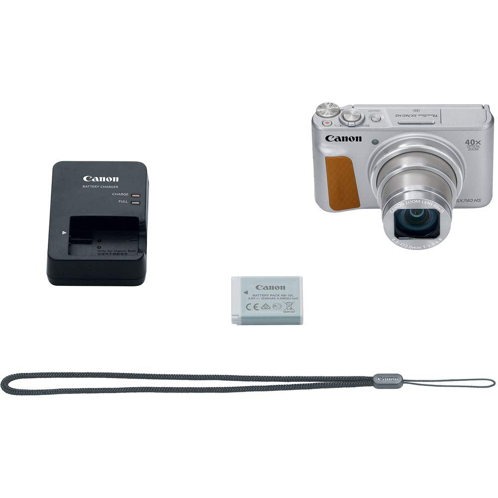 Canon PowerShot SX740 HS Digital Camera Silver with Memory Card - Renewed - Like New Canon
