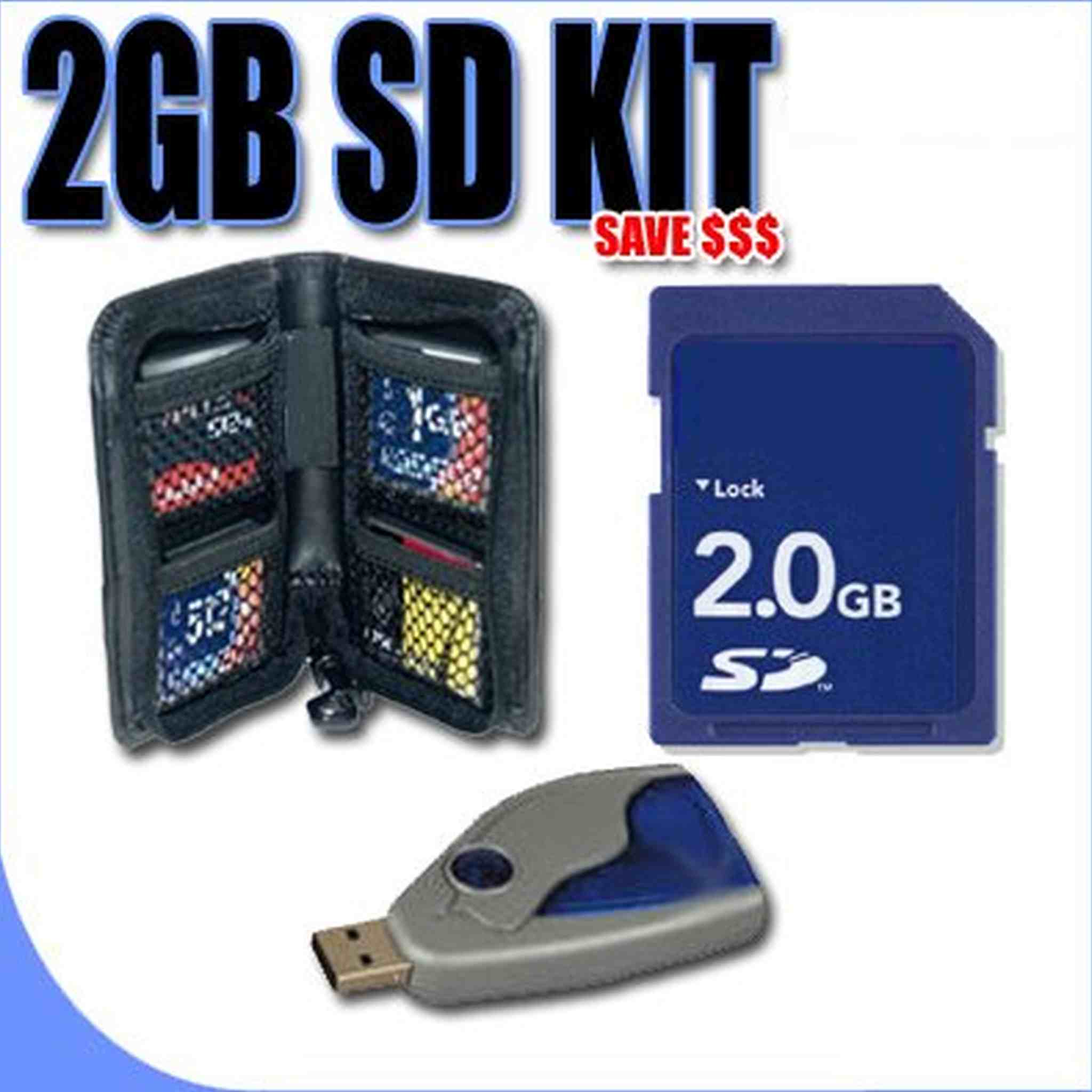 2GB SD Micro SD with SD Adapter Memory Card Secure Digital BigVALUEInc Accessory Saver Bundle for Kodak Cameras