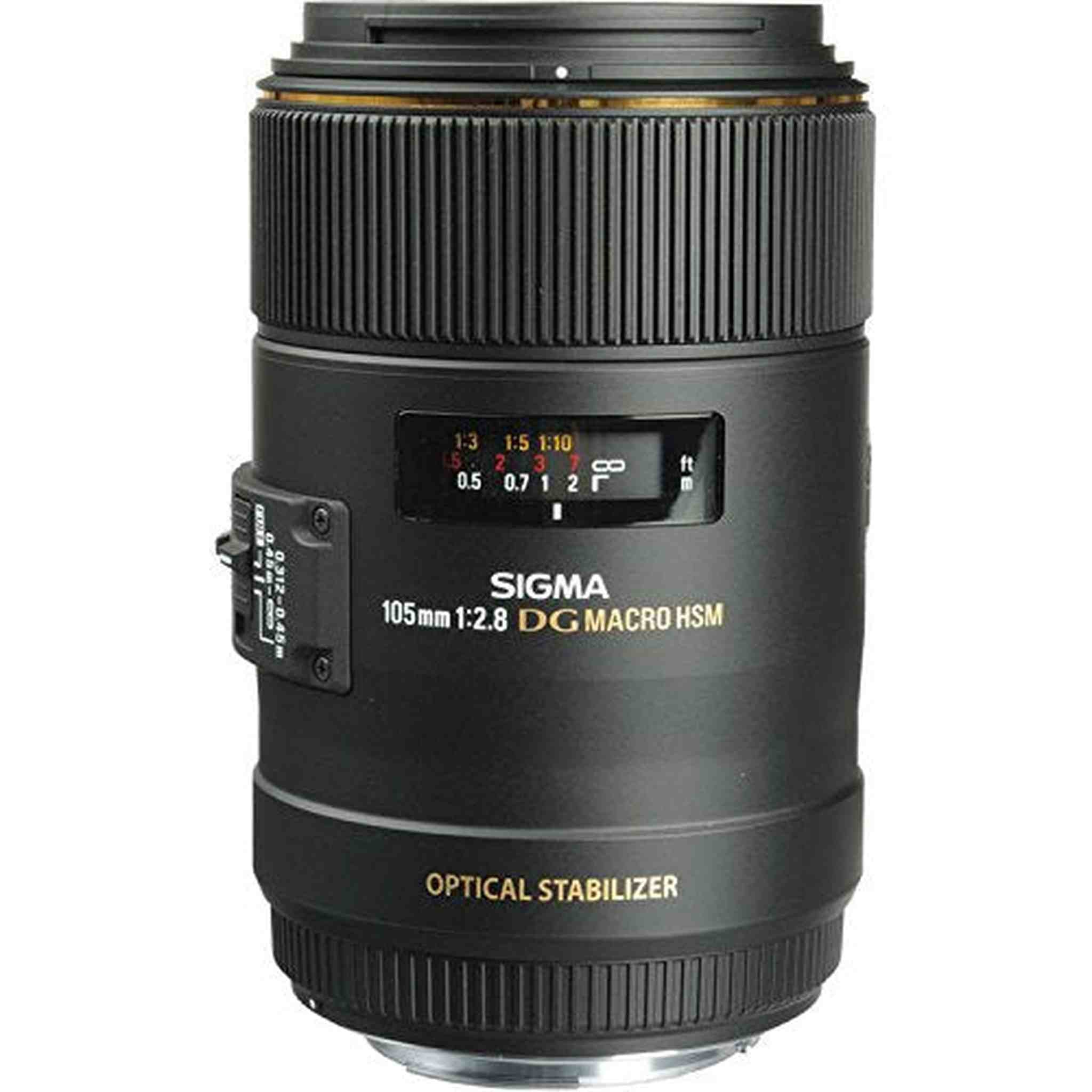 Sigma 105mm f/2.8 EX DG OS HSM Macro Lens for Canon EF Intl Deluxe Bundle
