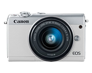 Canon EOS M100 Mirrorless Digital Camera with 15-45mm Lens White