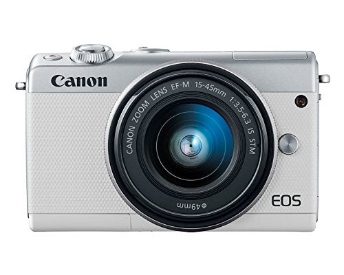 Canon EOS M100 Mirrorless Digital Camera with 15-45mm Lens White