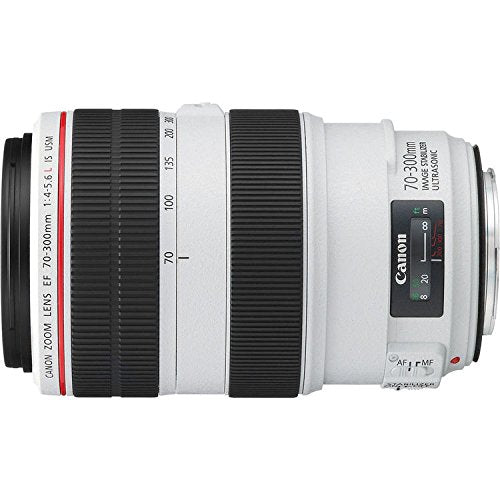 Canon EF 70-300mm f/4-5.6L is USM Lens Bundle w/ 64GB Memory Card + Accessories, UV Filter Color Multicoated 6 Piece Fil