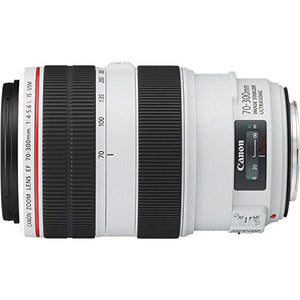 Canon EF 70-300mm f/4-5.6L is USM Lens Bundle w/ 64GB Memory Card + Accessories UV Filter International Model