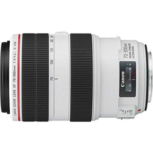 Canon EF 70-300mm f/4-5.6L is USM Lens Bundle w/ 64GB Memory Card + Accessories UV Filter International Model - Used Canon