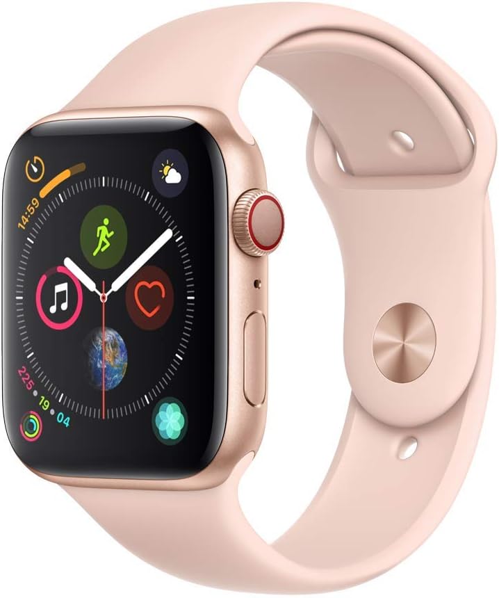 Apple Watch Series 4 GPS + Cellular, 44mm - Gold Aluminum Case with Pink Sand Sport Band
